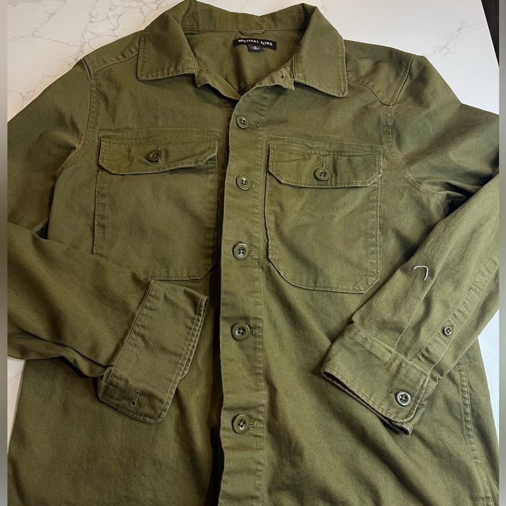 Michael Kors Olive Men's Shirt Jacket